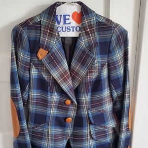 Smythe Blue Equestrian Blazer Sz 2